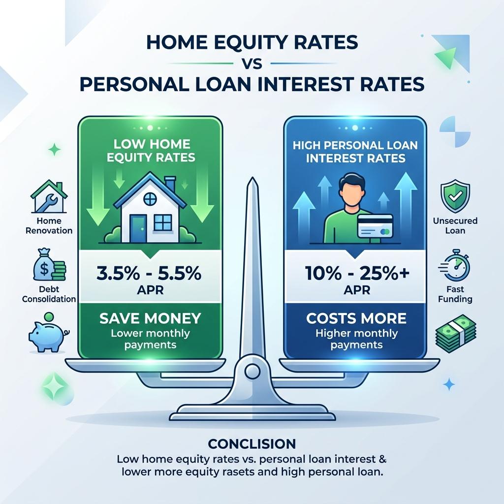 Home Equity vs Empréstimo Pessoal: Qual Tem as Menores Taxas?